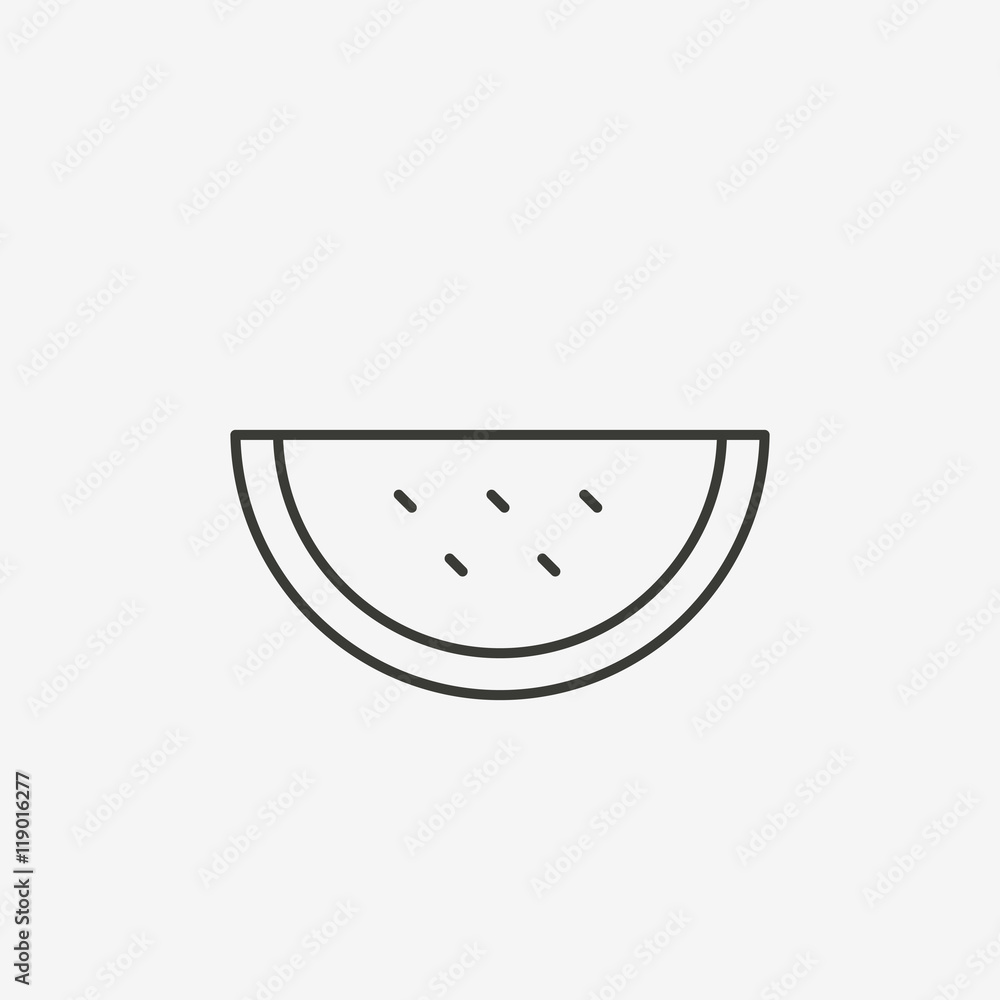 watermelon outline icon