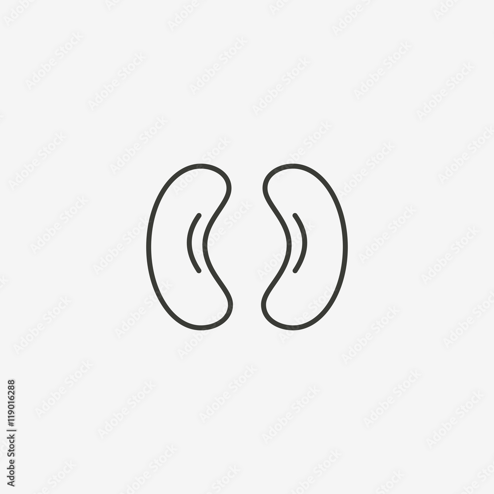 bean outline icon bean outline icon
