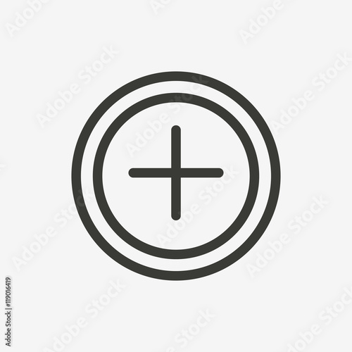 positive outline icon