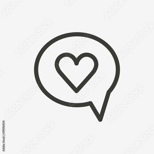 heart in bubble icon