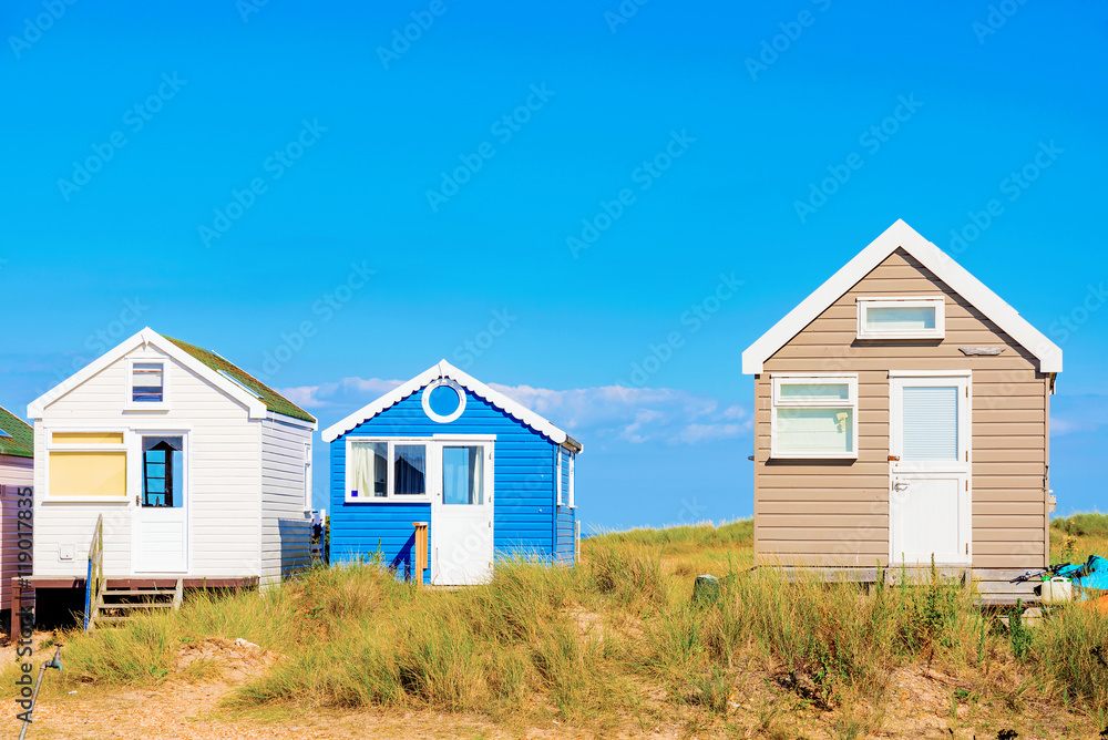 Row of beach huts Row of beach huts