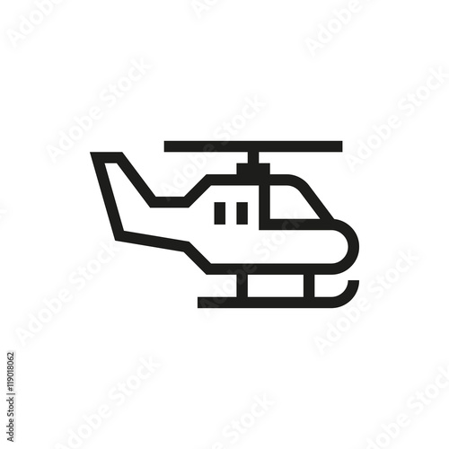 Helicopter Icon on white background