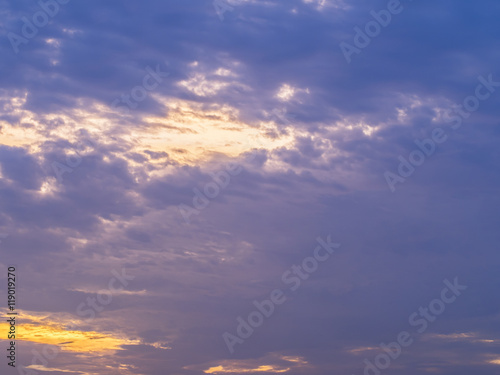 Clouds in the blue sky twilight sunset, Thailand 