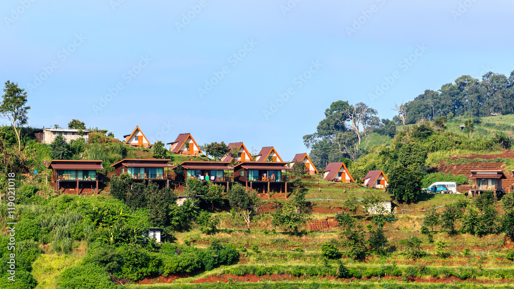 mountains view in the morning at chaingmai northern thailand