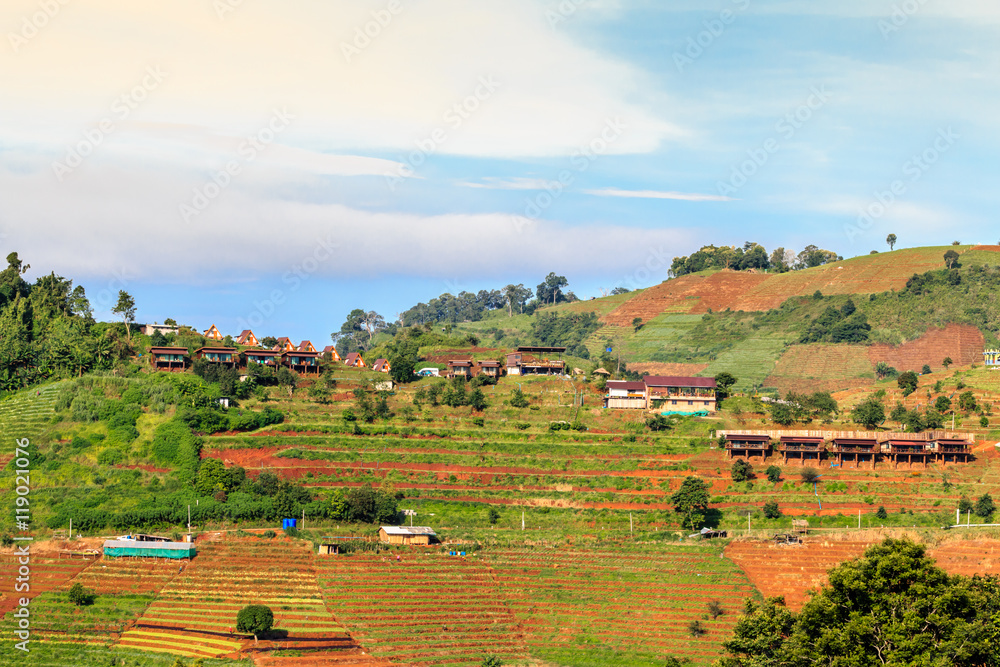 mountains view in the morning at chaingmai northern thailand