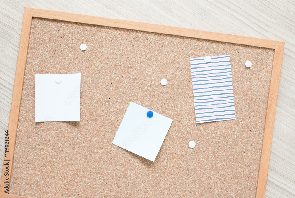 cork board with blank notes cork board with blank notes