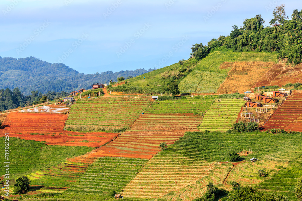 mountains view in the morning at chaingmai northern thailand