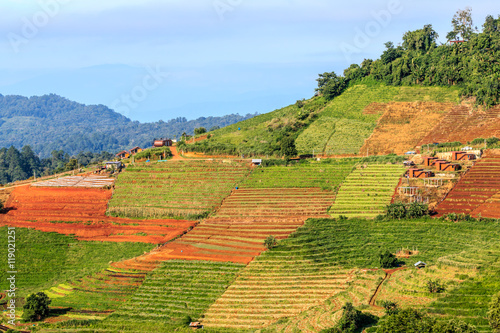 Obraz na płótnie mountains view in the morning at chaingmai northern thailand w salonie