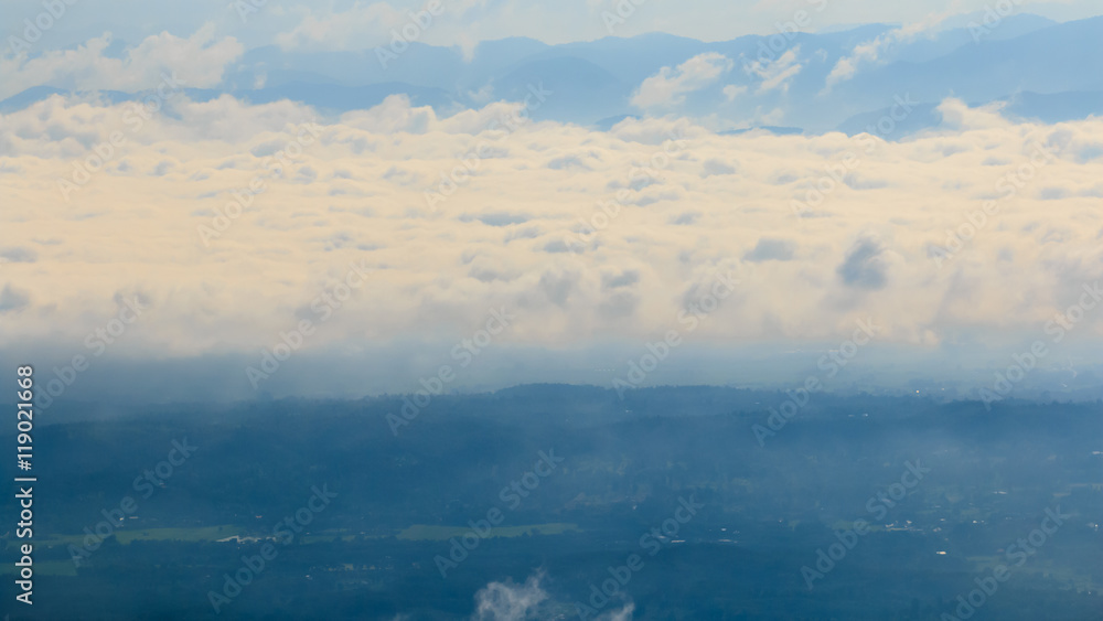 mountains view in the morning at chaingmai northern thailand