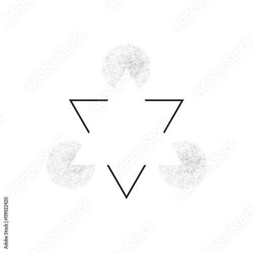 Triangle optical illusion. Vector illustration EPS 10 isolated on white background