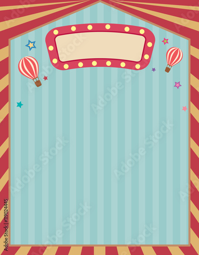 Carnival retro frame template