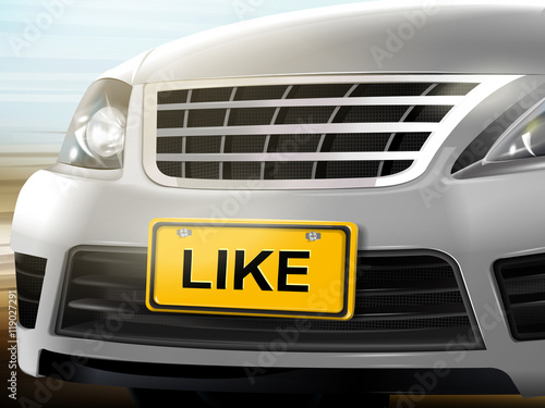 Like words on license plate