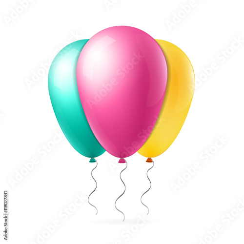 Abstract creative concept vector flight balloon with ribbon. For Web and Mobile Applications isolated on background, art illustration template design, business infographic and social media icon