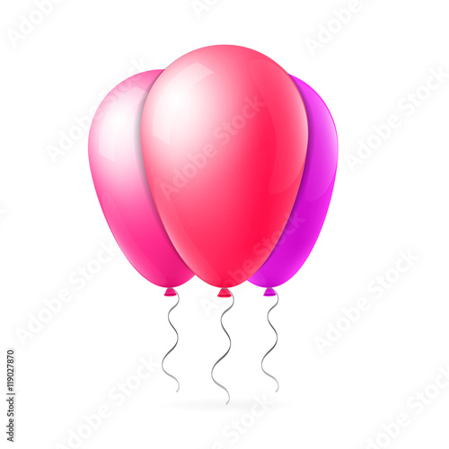 Abstract creative concept vector flight balloon with ribbon. For Web and Mobile Applications isolated on background, art illustration template design, business infographic and social media icon