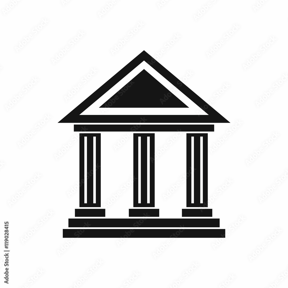 Colonnade icon in simple style isolated on white background. Structure symbol Colonnade icon in simple style isolated on white background. Structure symbol
