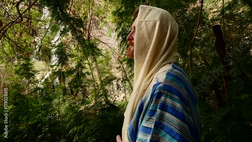 a Jew With a Red Beard Looks at the Bush. photo