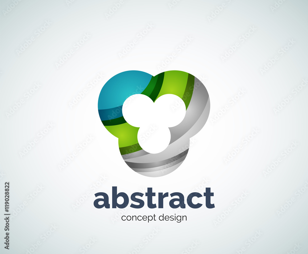 Vector abstruse shape logo template Vector abstruse shape logo template
