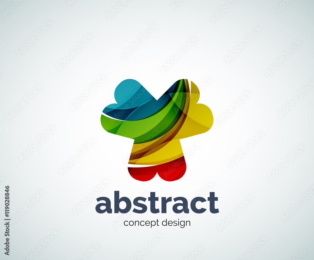 Fototapeta premium Vector abstruse shape logo template