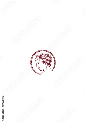 antique profile, goddess, greece, wine