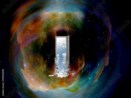 Obraz na plátne Doorway to another world  Some elements provided courtesy of NASA