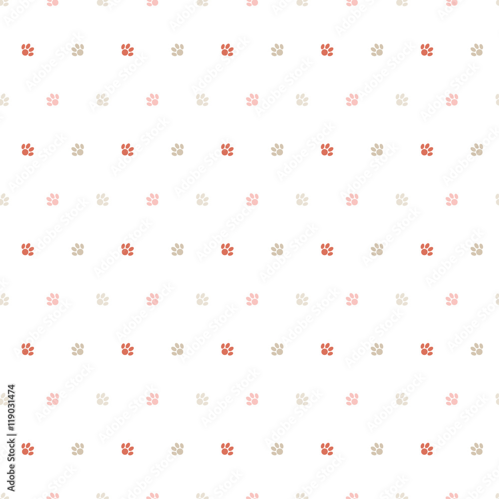 Seamless vector background with cat paws. Print. Repeating background. Cloth design, wallpaper.
Seamless vector background with cat paws. Print. Repeating background. Cloth design, wallpaper.