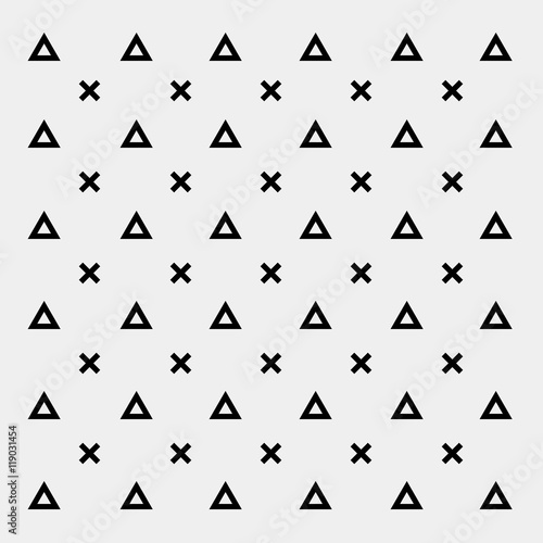 Free Download Black and white pattern background triangle, retro vintage minimal design vector, geometric - GFXLoad