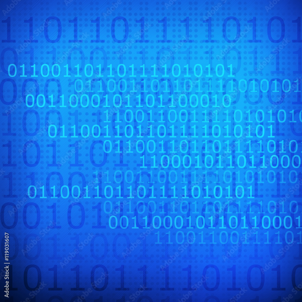 Abstract binary code on screen background Abstract binary code on screen background