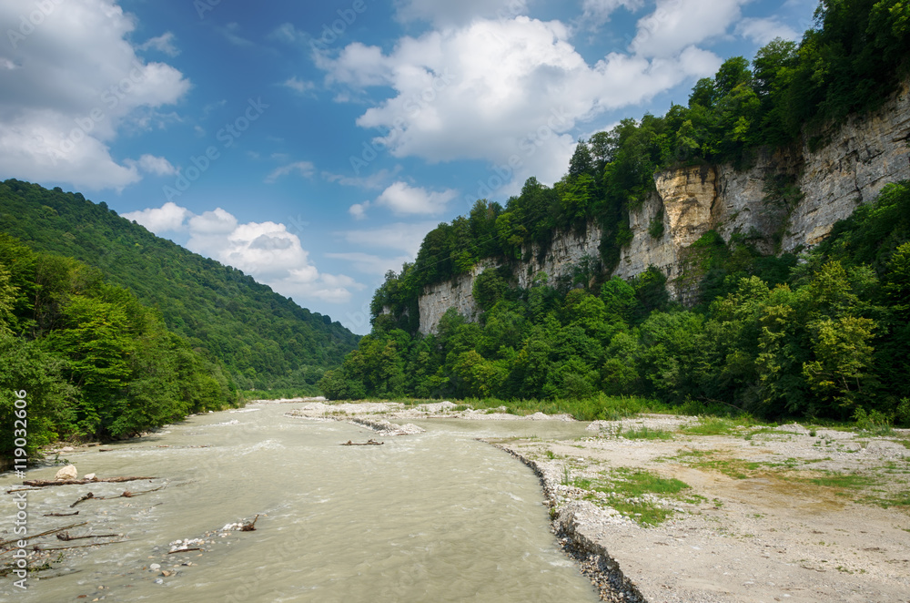 River in a mountain gorge River in a mountain gorge