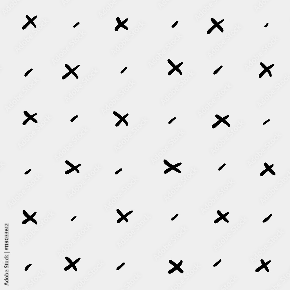 Minimal monochrome hand drawn pattern cross Minimal monochrome hand drawn pattern cross