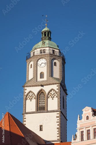 Turm der Frauenkirche Meißen mit Glockenspiel