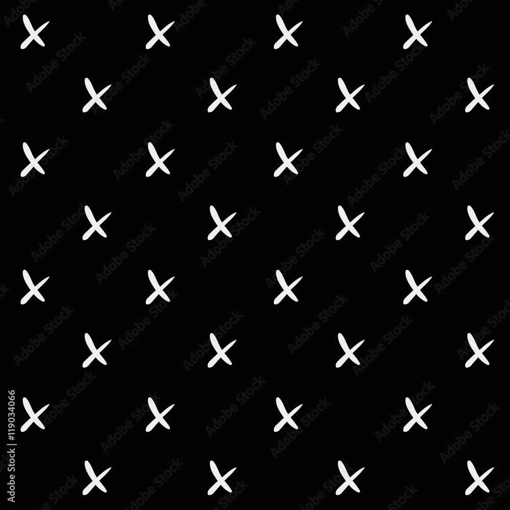 Minimal monochrome hand drawn pattern cross Minimal monochrome hand drawn pattern cross