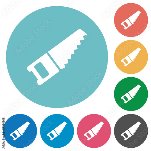 Flat hand saw icons