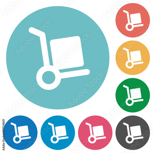 Flat parcel delivery icons