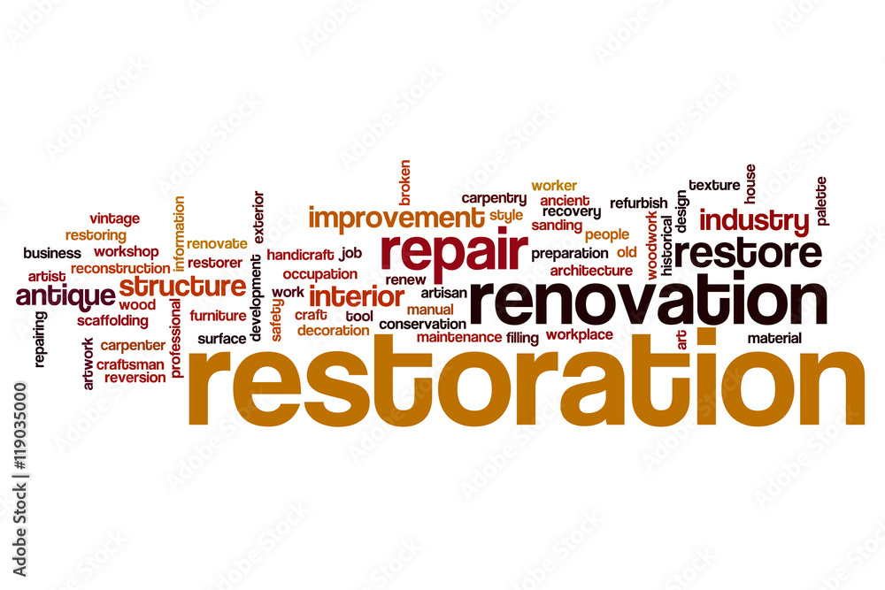 Restoration word cloud