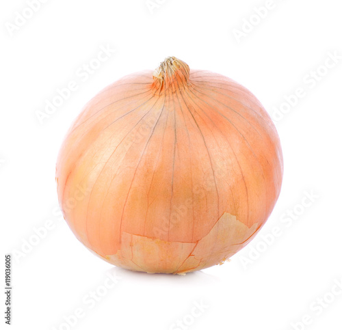 Onions on white background