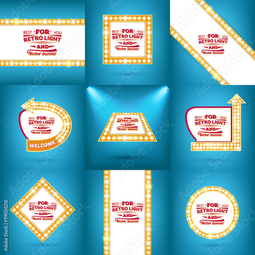 Abstract vector retro light background. Art illustration template design for web and mobile app, creative business info graphic, brochure, banner, presentation, concept poster, booklet, document