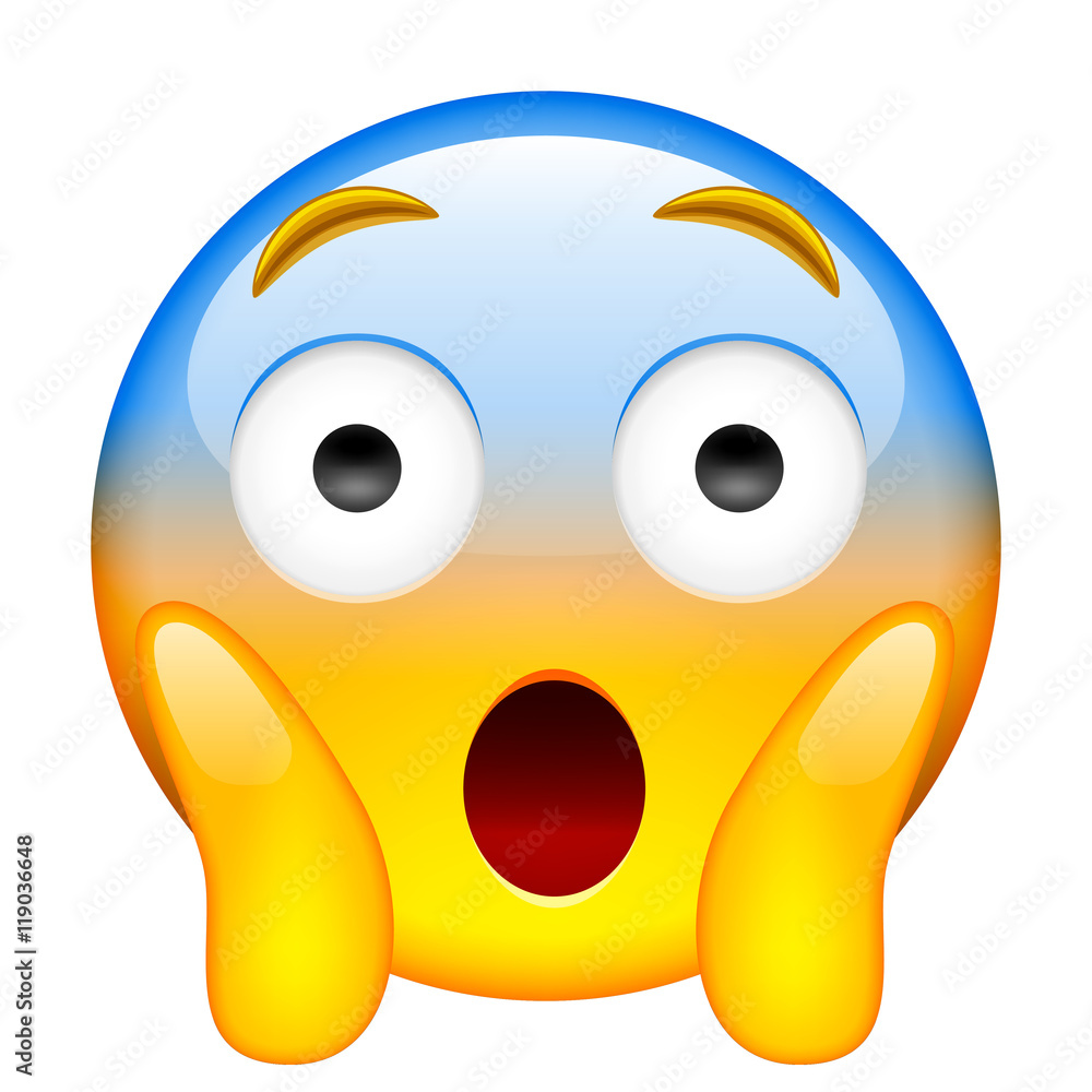 Face screaming in fear emoji Emoji - Download for free – Iconduck