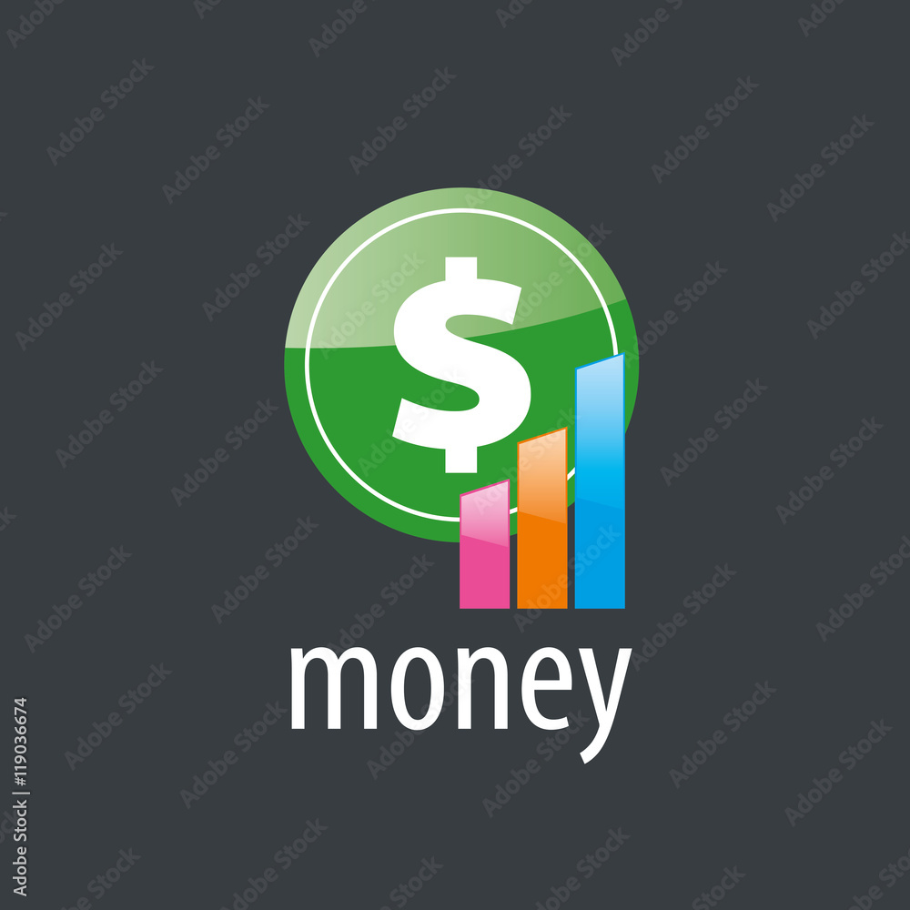 Obraz premium vector logo money