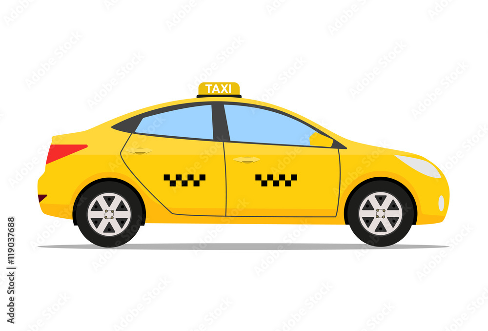 Fototapeta Samochód żółtej taksówki