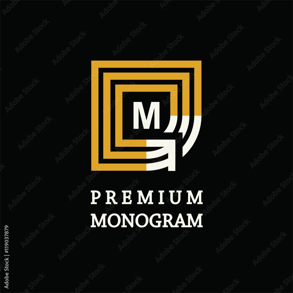 Modern template monogram, emblem, logo. Symbol of stripes and arrows symbolizing the development, cyclicity, stability. Modern template monogram, emblem, logo. Symbol of stripes and arrows symbolizing the development, cyclicity, stability.