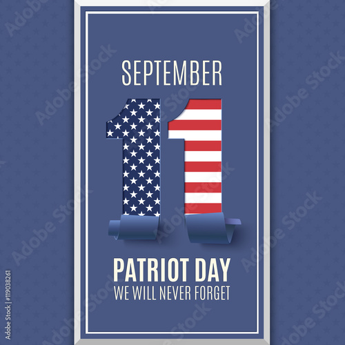 Patriot Day abstract background. 11 September.