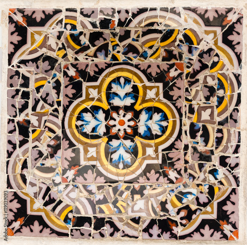 colorful artistic mosaic tiles