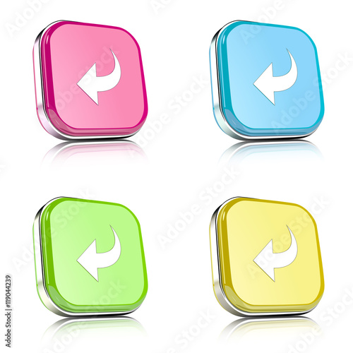 ikona na tle zaokrąglonego kwardratu z metalowym środkiem i odbiciem