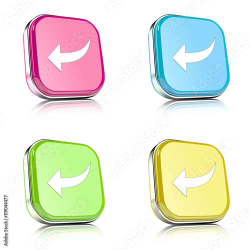 ikona na tle zaokrąglonego kwardratu z metalowym środkiem i odbiciem