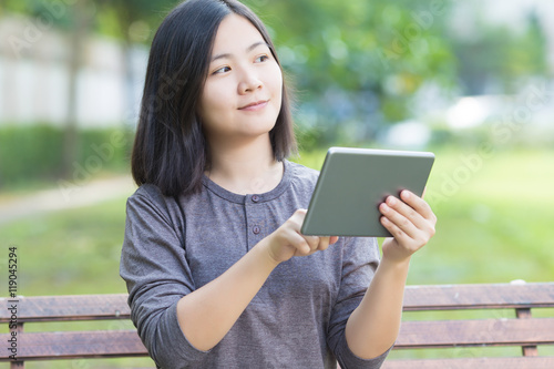 Woman Use Tablet