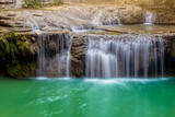 Erawan waterfall in Kanchanaburi , Thailand .