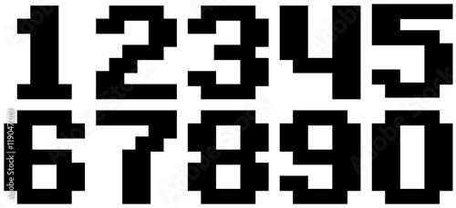 Vector black pixel number set