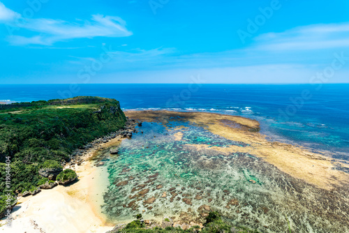 Sea, coast, shore, seascape. Okinawa, Japan, Asia.