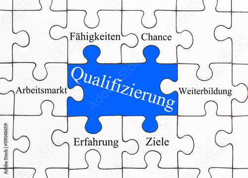 Qualifizierung Puzzle Konzept
