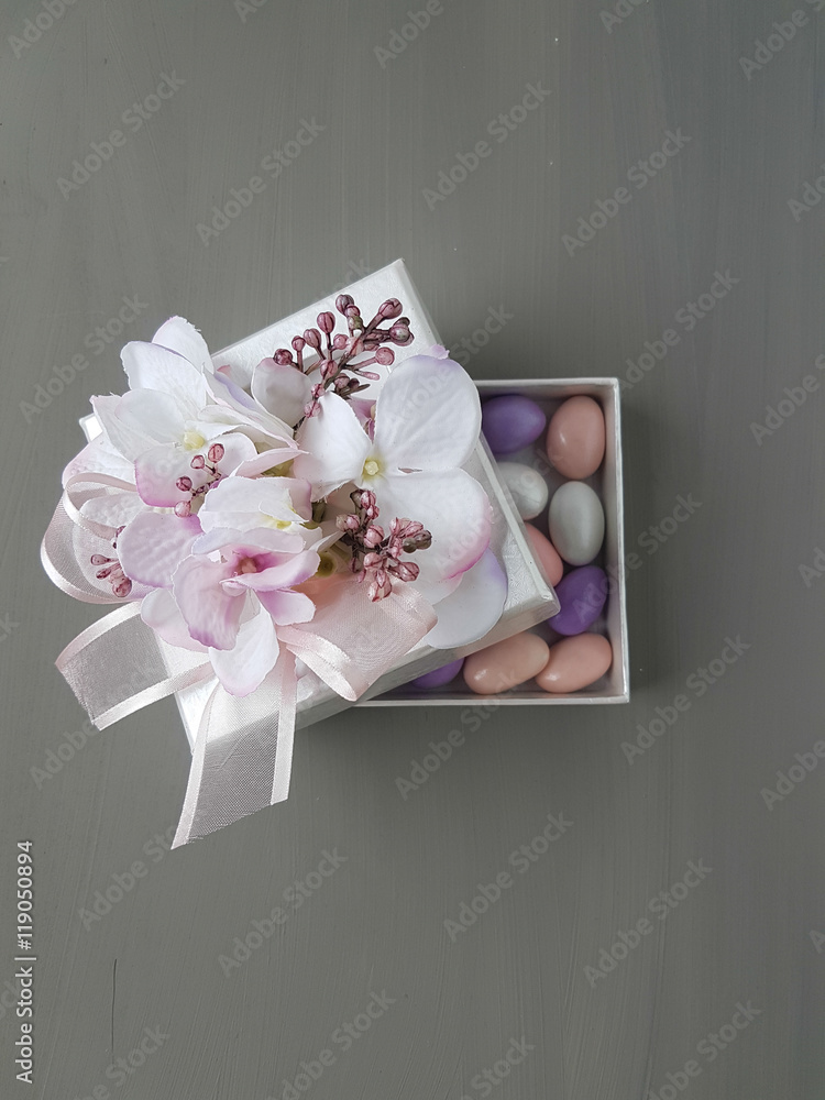 almond candies in a box almond candies in a box